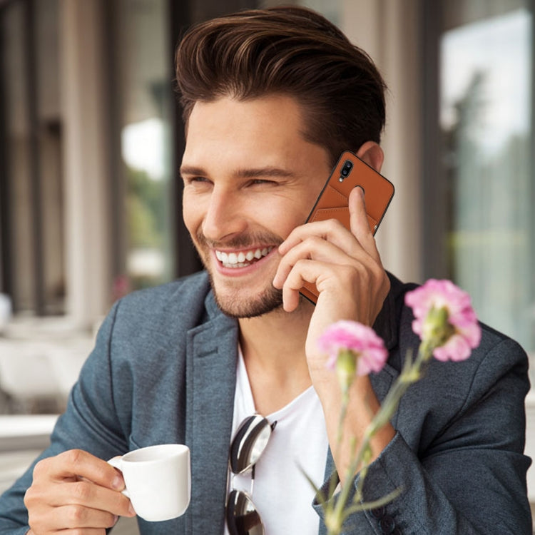 Skin Feel PU + TPU + PC Back Cover Shockproof Case with Card Slots & Holder & Photo Frame, For Samsung Galaxy A20 & A30, For Samsung Galaxy A31, For Samsung Galaxy A51, For Samsung Galaxy M51, For Samsung Galaxy M80s & A91, For Samsung Galaxy S20+