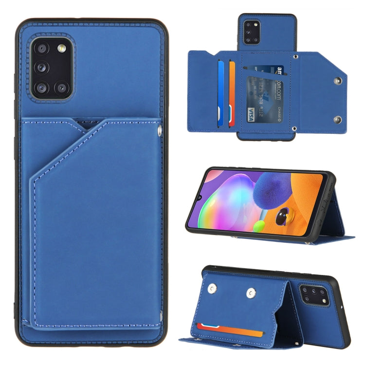 Skin Feel PU + TPU + PC Back Cover Shockproof Case with Card Slots & Holder & Photo Frame, For Samsung Galaxy A20 & A30, For Samsung Galaxy A31, For Samsung Galaxy A51, For Samsung Galaxy M51, For Samsung Galaxy M80s & A91, For Samsung Galaxy S20+