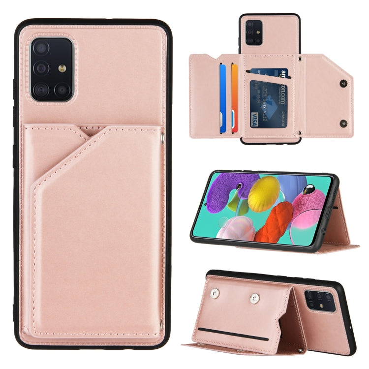 Skin Feel PU + TPU + PC Back Cover Shockproof Case with Card Slots & Holder & Photo Frame, For Samsung Galaxy A20 & A30, For Samsung Galaxy A31, For Samsung Galaxy A51, For Samsung Galaxy M51, For Samsung Galaxy M80s & A91, For Samsung Galaxy S20+