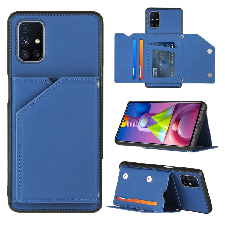Skin Feel PU + TPU + PC Back Cover Shockproof Case with Card Slots & Holder & Photo Frame, For Samsung Galaxy A20 & A30, For Samsung Galaxy A31, For Samsung Galaxy A51, For Samsung Galaxy M51, For Samsung Galaxy M80s & A91, For Samsung Galaxy S20+