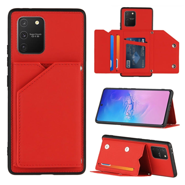 Skin Feel PU + TPU + PC Back Cover Shockproof Case with Card Slots & Holder & Photo Frame, For Samsung Galaxy A20 & A30, For Samsung Galaxy A31, For Samsung Galaxy A51, For Samsung Galaxy M51, For Samsung Galaxy M80s & A91, For Samsung Galaxy S20+