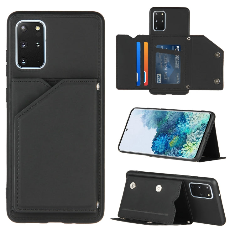 Skin Feel PU + TPU + PC Back Cover Shockproof Case with Card Slots & Holder & Photo Frame, For Samsung Galaxy A20 & A30, For Samsung Galaxy A31, For Samsung Galaxy A51, For Samsung Galaxy M51, For Samsung Galaxy M80s & A91, For Samsung Galaxy S20+