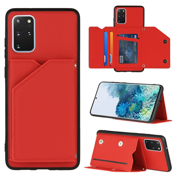 Skin Feel PU + TPU + PC Back Cover Shockproof Case with Card Slots & Holder & Photo Frame, For Samsung Galaxy A20 & A30, For Samsung Galaxy A31, For Samsung Galaxy A51, For Samsung Galaxy M51, For Samsung Galaxy M80s & A91, For Samsung Galaxy S20+