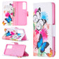Colored Drawing Pattern Horizontal Flip Leather Case with Holder & Card Slots & Wallet