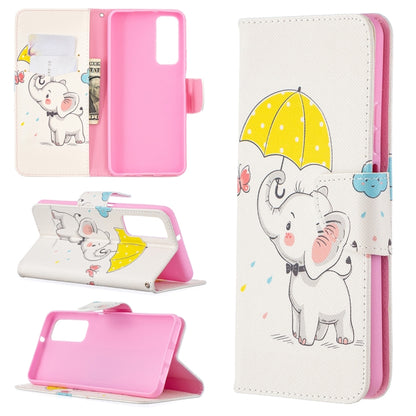 Colored Drawing Pattern Horizontal Flip Leather Case with Holder & Card Slots & Wallet