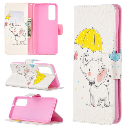 Colored Drawing Pattern Horizontal Flip Leather Case with Holder & Card Slots & Wallet