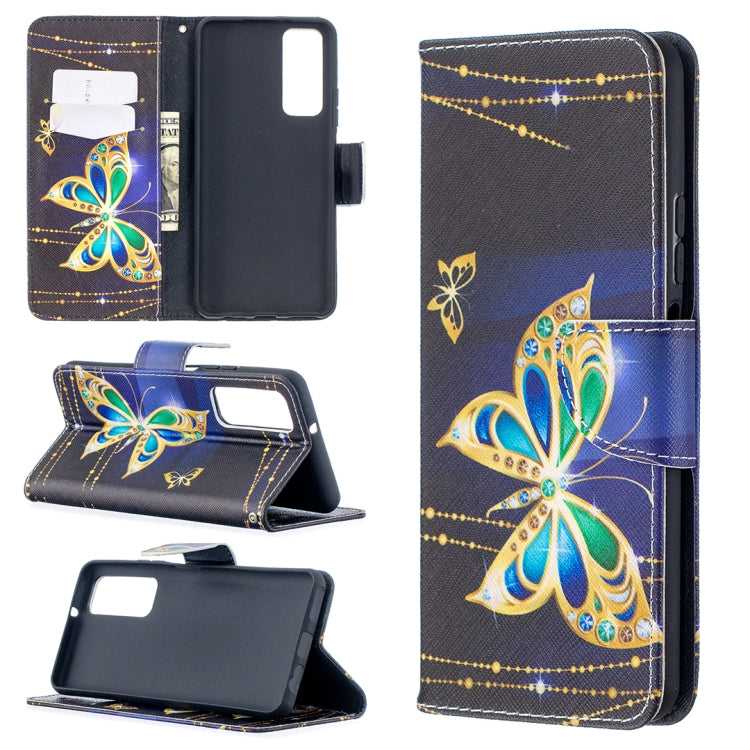 Colored Drawing Pattern Horizontal Flip Leather Case with Holder & Card Slots & Wallet