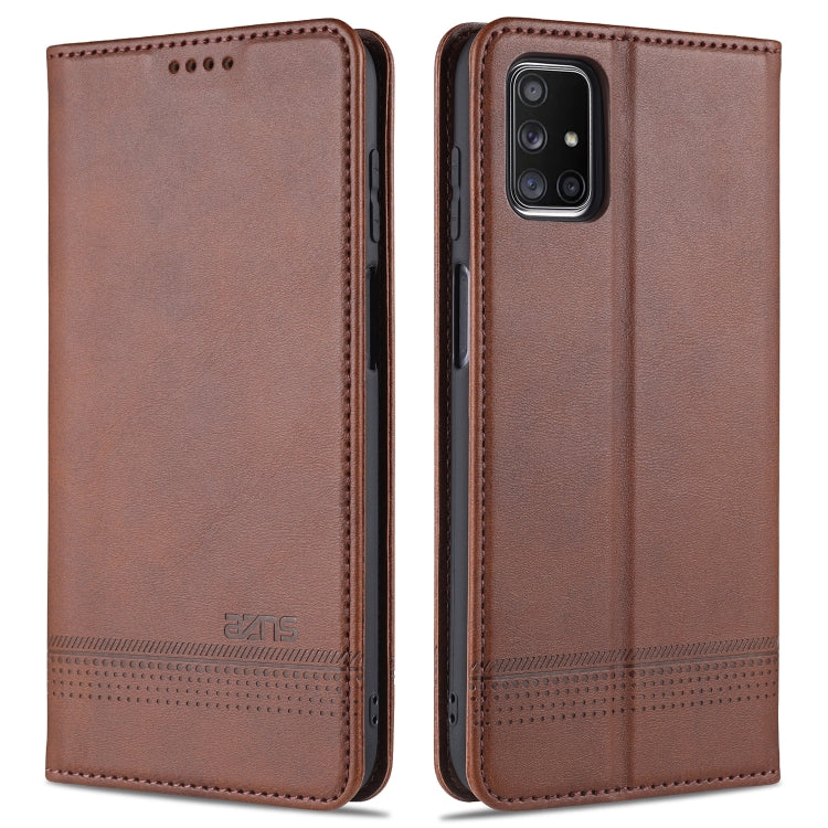 AZNS Magnetic Calf Texture Horizontal Flip Leather Case with Card Slots & Holder & Wallet, For OPPO A15, For vivo Y20, For vivo Y70s / Y51s / IQOO U1, For Samsung Galaxy A42 5G, For Samsung Galaxy M51 (Side Fingerprint)