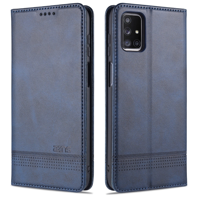 AZNS Magnetic Calf Texture Horizontal Flip Leather Case with Card Slots & Holder & Wallet, For OPPO A15, For vivo Y20, For vivo Y70s / Y51s / IQOO U1, For Samsung Galaxy A42 5G, For Samsung Galaxy M51 (Side Fingerprint)