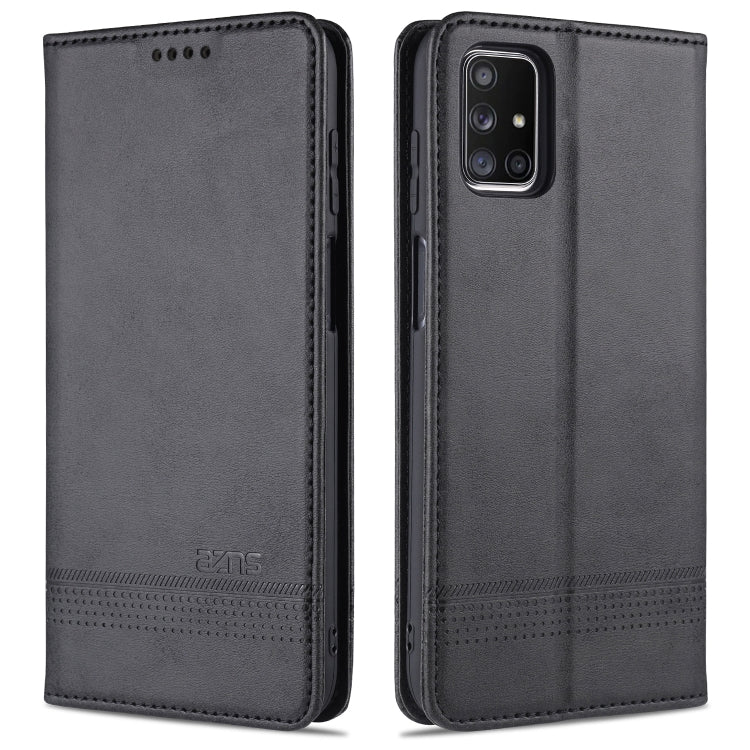 AZNS Magnetic Calf Texture Horizontal Flip Leather Case with Card Slots & Holder & Wallet, For OPPO A15, For vivo Y20, For vivo Y70s / Y51s / IQOO U1, For Samsung Galaxy A42 5G, For Samsung Galaxy M51 (Side Fingerprint)
