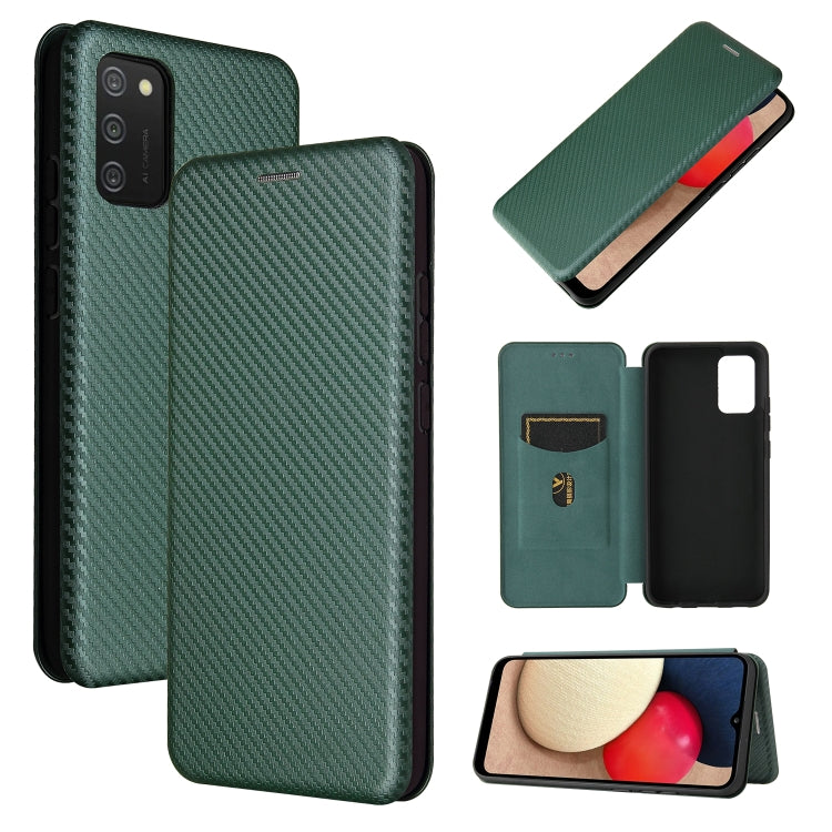 Carbon Fiber Texture Magnetic Horizontal Flip TPU + PC + PU Leather Case with Card Slot, For Xiaomi Poco M3, For Samsung Galaxy A02s, For Xiaomi Redmi Note 9 5G, For Xiaomi Redmi Note 9 4G