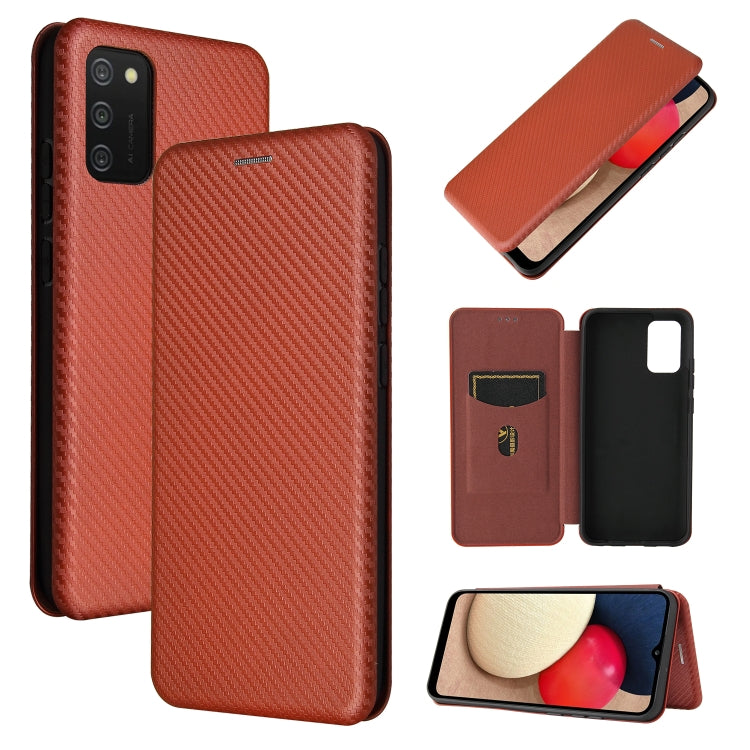 Carbon Fiber Texture Magnetic Horizontal Flip TPU + PC + PU Leather Case with Card Slot, For Xiaomi Poco M3, For Samsung Galaxy A02s, For Xiaomi Redmi Note 9 5G, For Xiaomi Redmi Note 9 4G