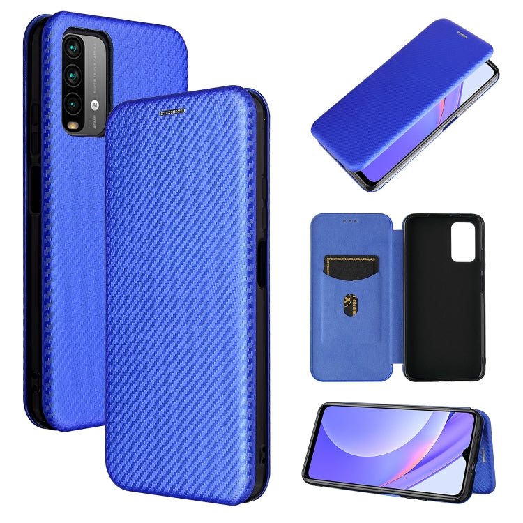 Carbon Fiber Texture Magnetic Horizontal Flip TPU + PC + PU Leather Case with Card Slot, For Xiaomi Poco M3, For Samsung Galaxy A02s, For Xiaomi Redmi Note 9 5G, For Xiaomi Redmi Note 9 4G