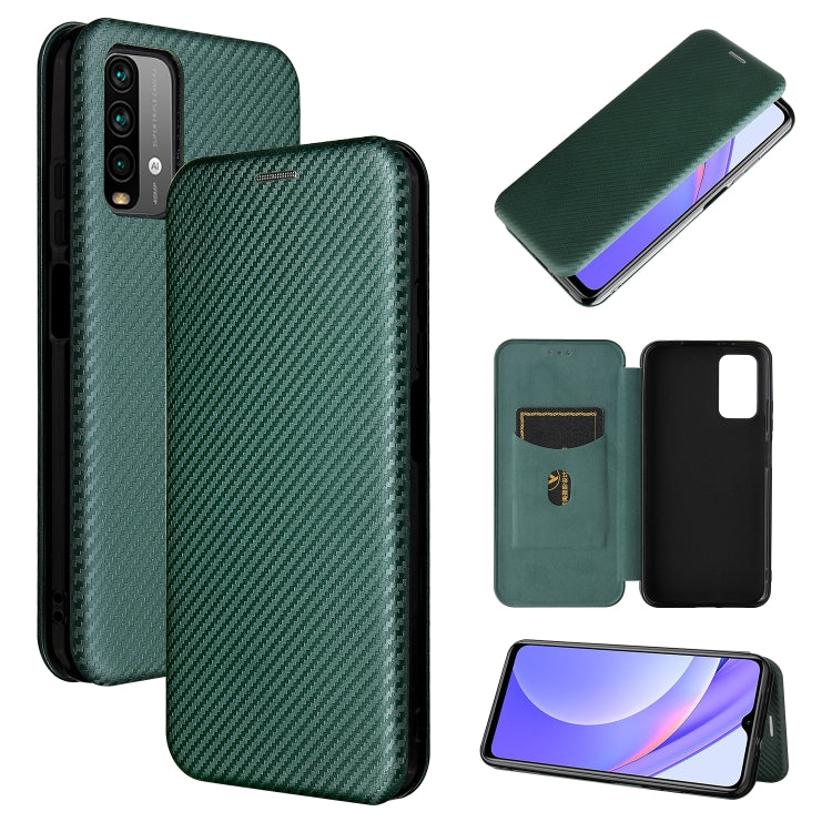 Carbon Fiber Texture Magnetic Horizontal Flip TPU + PC + PU Leather Case with Card Slot, For Xiaomi Poco M3, For Samsung Galaxy A02s, For Xiaomi Redmi Note 9 5G, For Xiaomi Redmi Note 9 4G