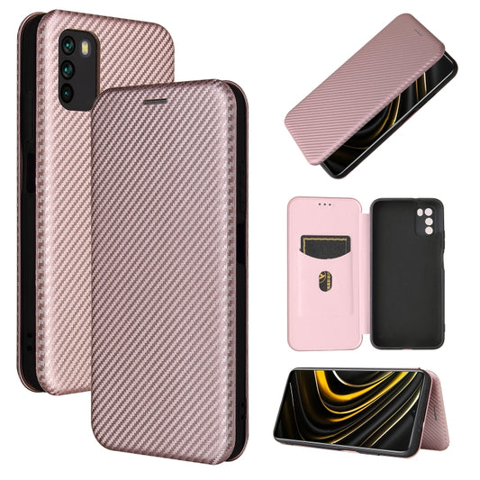 Carbon Fiber Texture Magnetic Horizontal Flip TPU + PC + PU Leather Case with Card Slot, For Xiaomi Poco M3, For Samsung Galaxy A02s, For Xiaomi Redmi Note 9 5G, For Xiaomi Redmi Note 9 4G