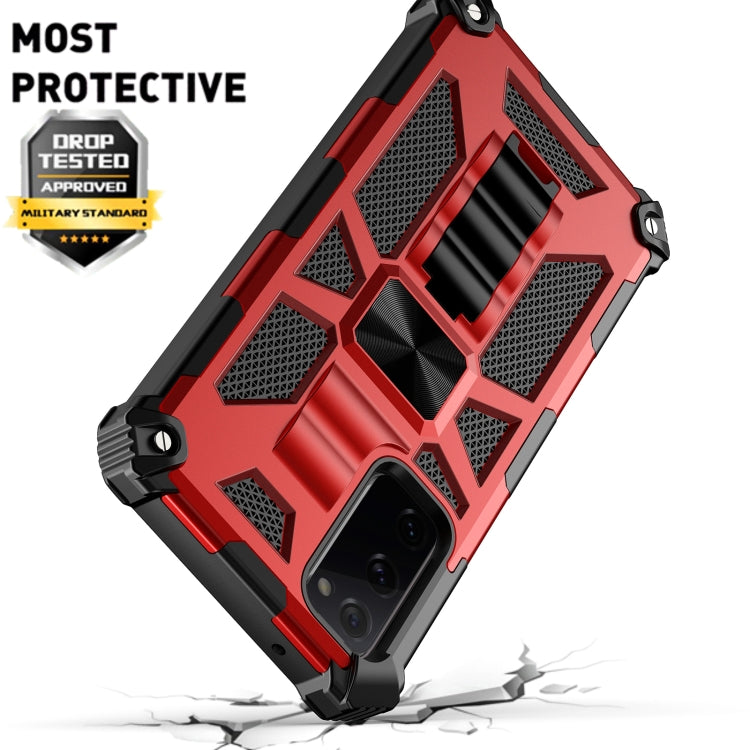 Shockproof TPU + PC Magnetic Protective Case with Holder, For Samsung Galaxy S20 FE