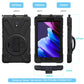 Shockproof Colorful Silicone + PC Protective Case with Holder & Shoulder Strap & Hand Strap