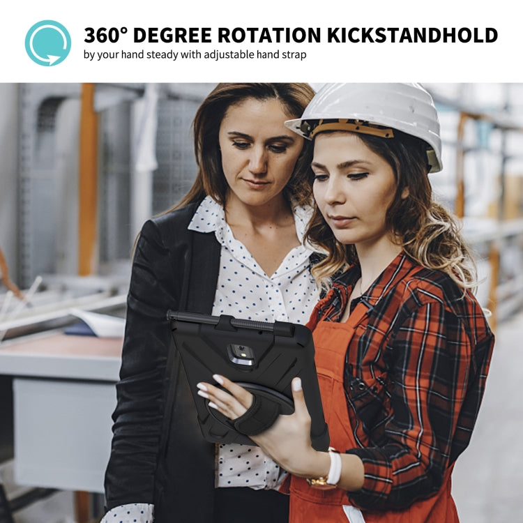 Shockproof Colorful Silicone + PC Protective Case with Holder & Shoulder Strap & Hand Strap