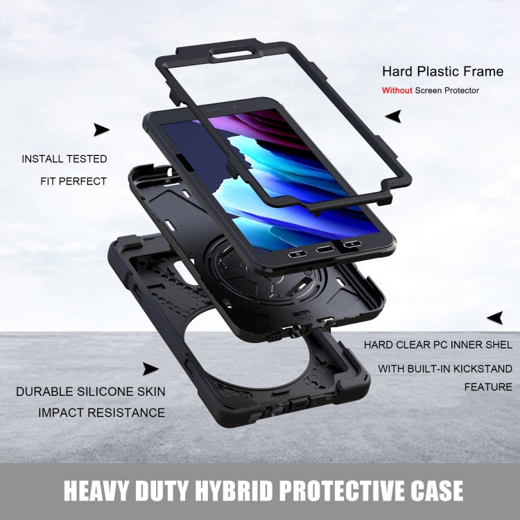 Shockproof Colorful Silicone + PC Protective Case with Holder & Shoulder Strap & Hand Strap