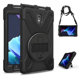 Shockproof Colorful Silicone + PC Protective Case with Holder & Shoulder Strap & Hand Strap