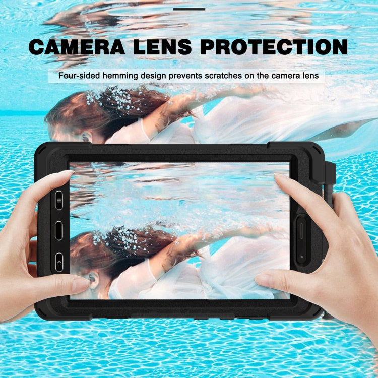 Shockproof Colorful Silicone + PC Protective Case with Holder & Shoulder Strap & Hand Strap