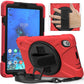 Shockproof Colorful Silicone + PC Protective Case with Holder & Shoulder Strap & Hand Strap