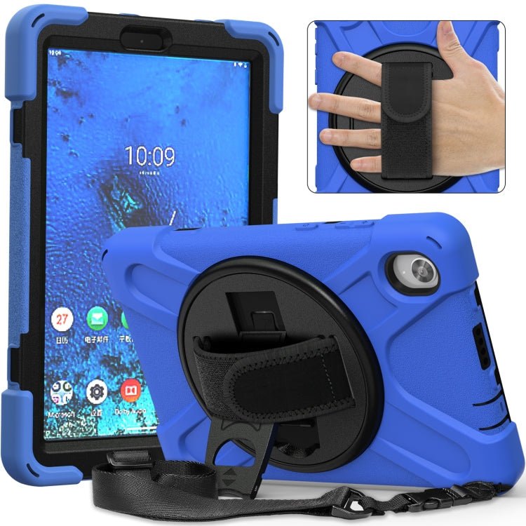 Shockproof Colorful Silicone + PC Protective Case with Holder & Shoulder Strap & Hand Strap