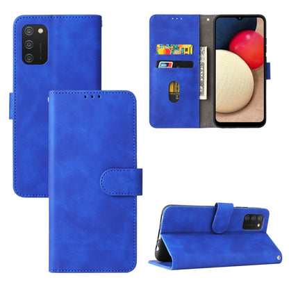 Solid Color Skin Feel Magnetic Buckle Horizontal Flip Calf Texture PU Leather Case with Holder & Card Slots & Wallet, For Samsung Galaxy A02s, For Xiaomi Poco M3