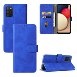 Solid Color Skin Feel Magnetic Buckle Horizontal Flip Calf Texture PU Leather Case with Holder & Card Slots & Wallet, For Samsung Galaxy A02s, For Xiaomi Poco M3