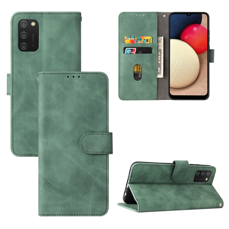 Solid Color Skin Feel Magnetic Buckle Horizontal Flip Calf Texture PU Leather Case with Holder & Card Slots & Wallet, For Samsung Galaxy A02s, For Xiaomi Poco M3