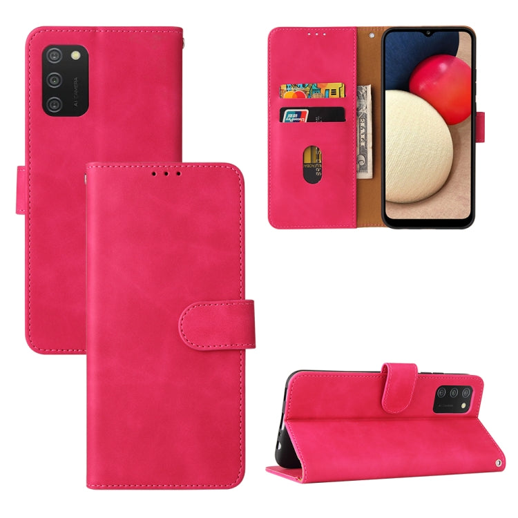 Solid Color Skin Feel Magnetic Buckle Horizontal Flip Calf Texture PU Leather Case with Holder & Card Slots & Wallet, For Samsung Galaxy A02s, For Xiaomi Poco M3