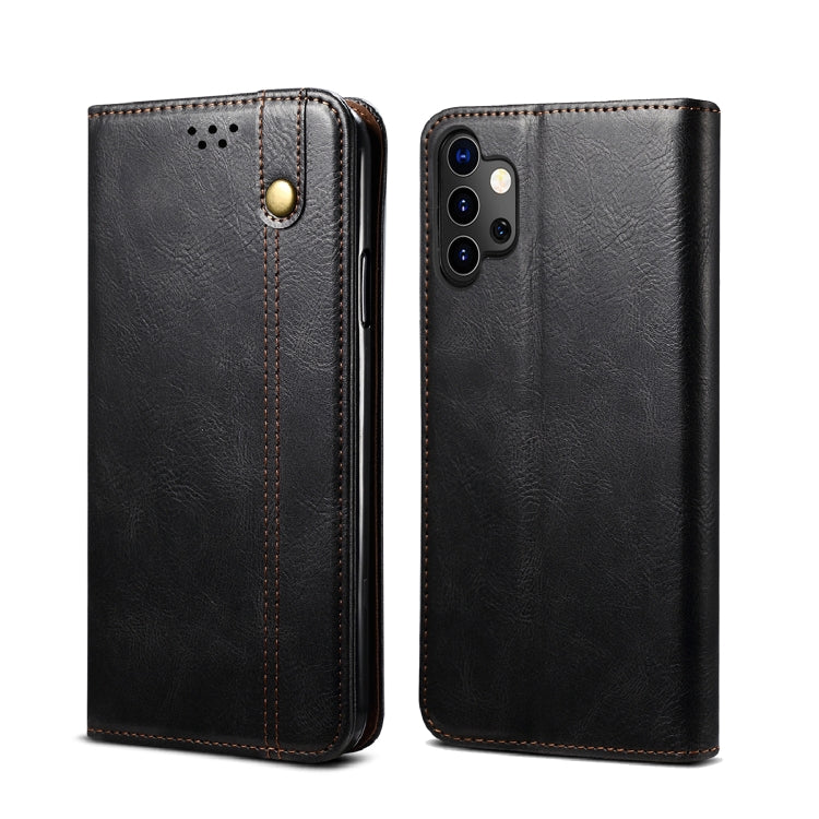 Simple Wax Crazy Horse Texture Horizontal Flip Leather Case with Card Slots & Wallet, For Samsung Galaxy A12 5G, For Samsung Galaxy A32 5G, For Samsung Galaxy A72 5G / 4G
