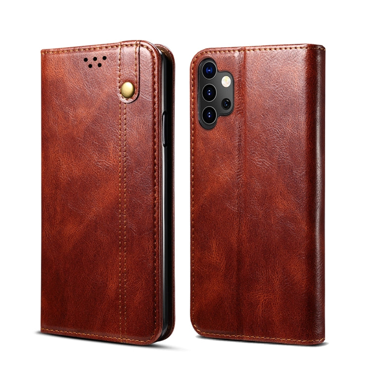 Simple Wax Crazy Horse Texture Horizontal Flip Leather Case with Card Slots & Wallet, For Samsung Galaxy A12 5G, For Samsung Galaxy A32 5G, For Samsung Galaxy A72 5G / 4G