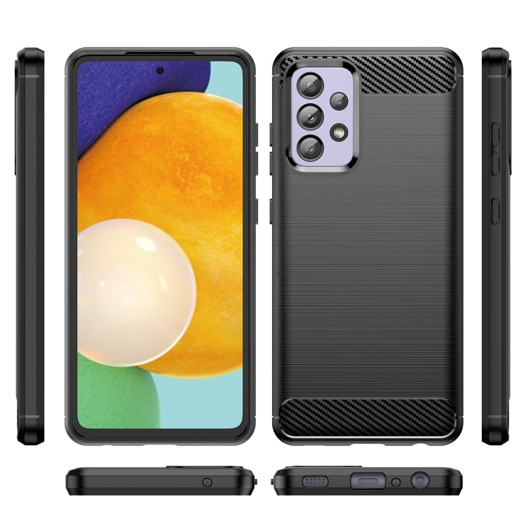 Brushed Texture Carbon Fiber TPU Case, For Samsung Galaxy A52 5G, For Samsung Galaxy A72 5G