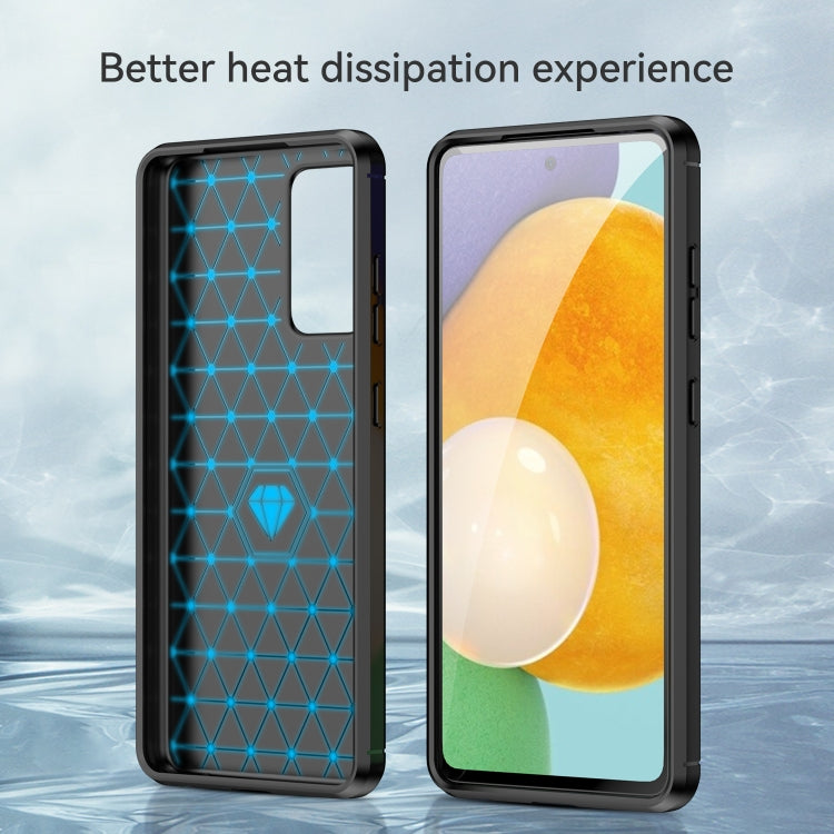 Brushed Texture Carbon Fiber TPU Case, For Samsung Galaxy A52 5G, For Samsung Galaxy A72 5G