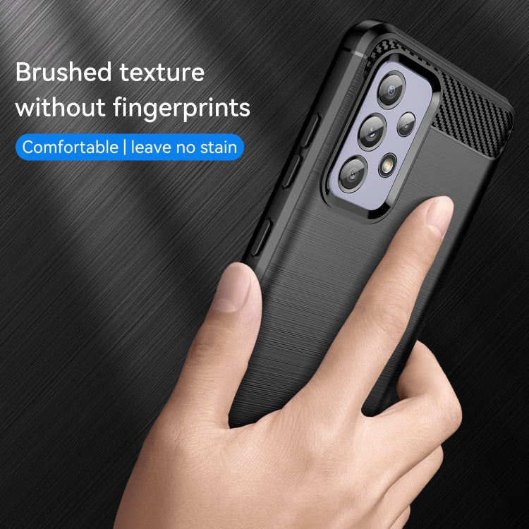 Brushed Texture Carbon Fiber TPU Case, For Samsung Galaxy A52 5G, For Samsung Galaxy A72 5G