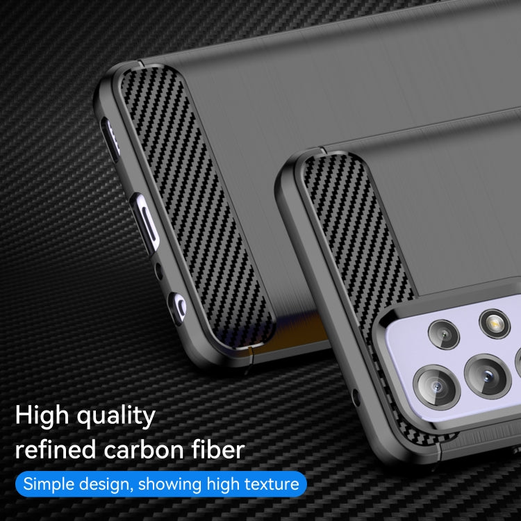 Brushed Texture Carbon Fiber TPU Case, For Samsung Galaxy A52 5G, For Samsung Galaxy A72 5G