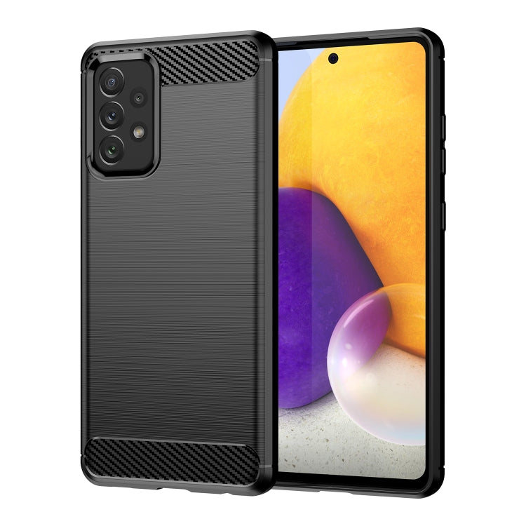 Brushed Texture Carbon Fiber TPU Case, For Samsung Galaxy A52 5G, For Samsung Galaxy A72 5G