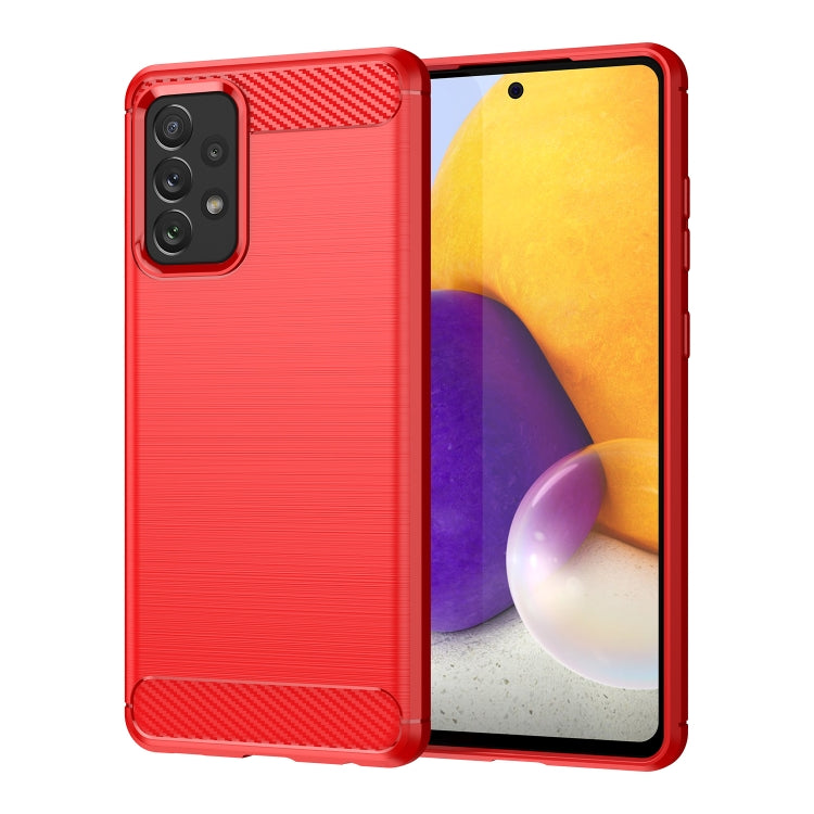 Brushed Texture Carbon Fiber TPU Case, For Samsung Galaxy A52 5G, For Samsung Galaxy A72 5G