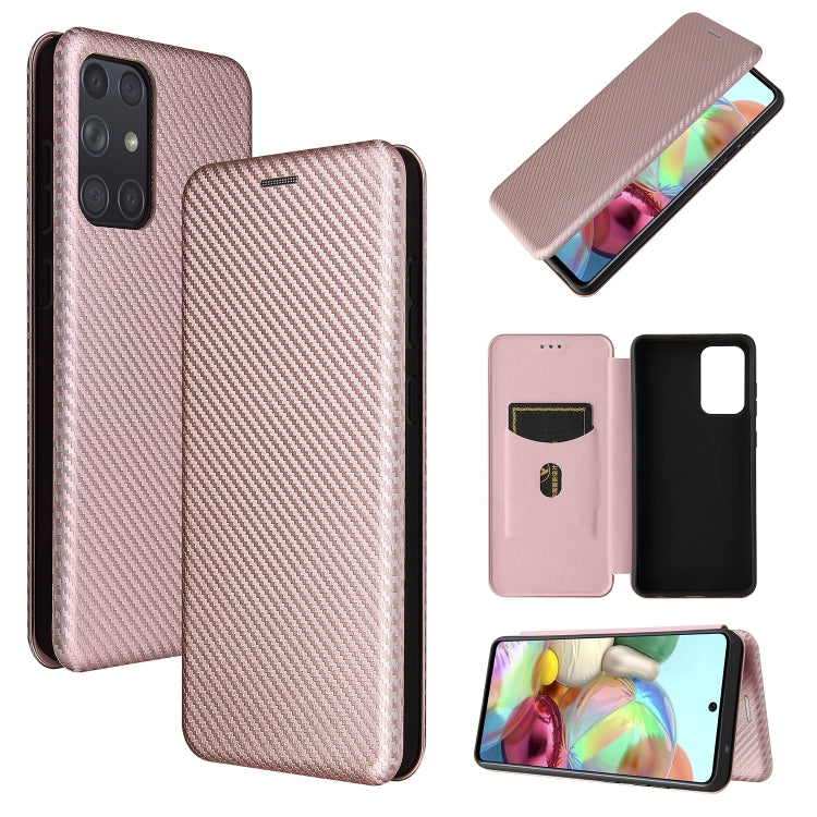 Carbon Fiber Texture Magnetic Horizontal Flip TPU + PC + PU Leather Case with Card Slot, For Samsung Galaxy A72 5G, For Samsung Galaxy A52 5G, For OPPO Reno5 Pro 5G, For Cubot X30