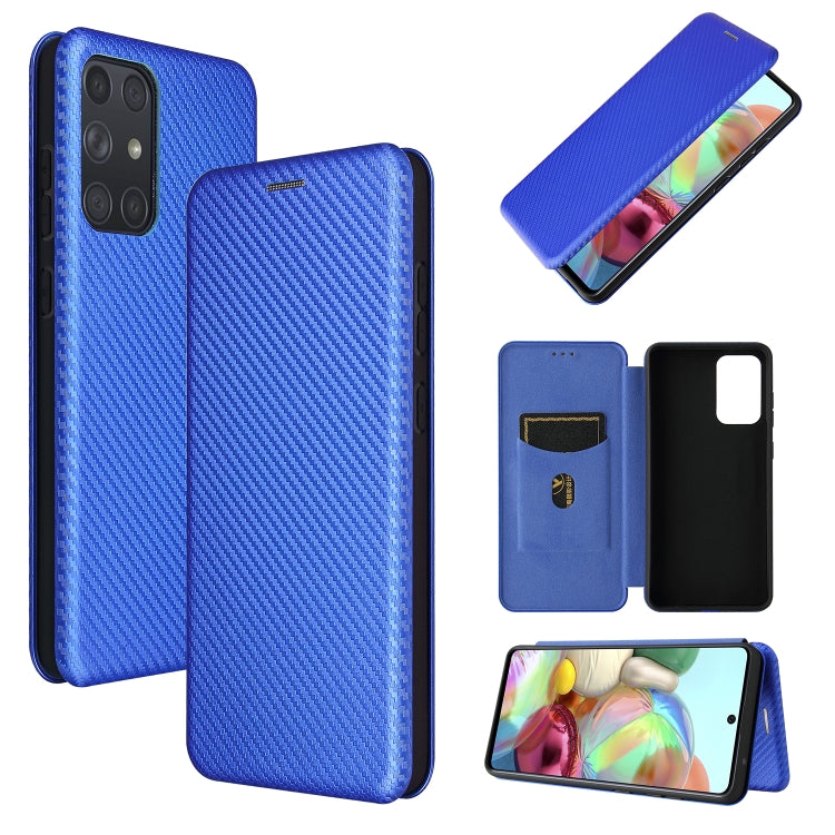 Carbon Fiber Texture Magnetic Horizontal Flip TPU + PC + PU Leather Case with Card Slot, For Samsung Galaxy A72 5G, For Samsung Galaxy A52 5G, For OPPO Reno5 Pro 5G, For Cubot X30