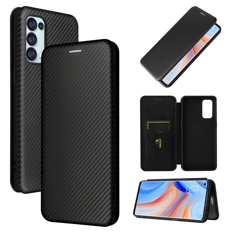 Carbon Fiber Texture Magnetic Horizontal Flip TPU + PC + PU Leather Case with Card Slot, For Samsung Galaxy A72 5G, For Samsung Galaxy A52 5G, For OPPO Reno5 Pro 5G, For Cubot X30