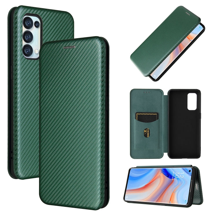 Carbon Fiber Texture Magnetic Horizontal Flip TPU + PC + PU Leather Case with Card Slot, For Samsung Galaxy A72 5G, For Samsung Galaxy A52 5G, For OPPO Reno5 Pro 5G, For Cubot X30