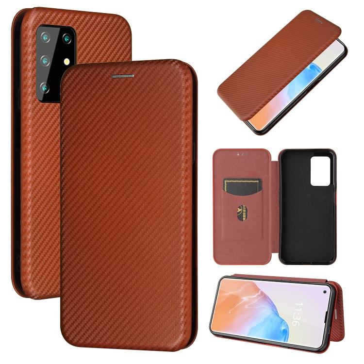 Carbon Fiber Texture Magnetic Horizontal Flip TPU + PC + PU Leather Case with Card Slot, For Samsung Galaxy A72 5G, For Samsung Galaxy A52 5G, For OPPO Reno5 Pro 5G, For Cubot X30