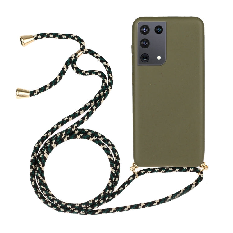Wheat Straw Material + TPU Protective Case with Lanyard, For Samsung Galaxy S21 5G, For Samsung Galaxy S21+ 5G, For Samsung Galaxy S21 Ultra 5G, For Samsung Galaxy S20 FE