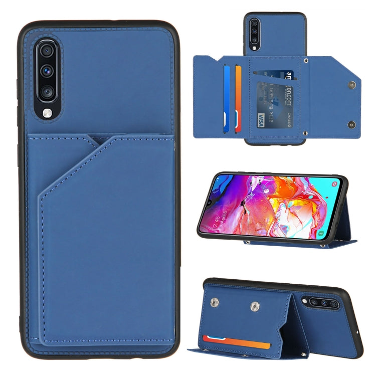 Skin Feel PU + TPU + PC Back Cover Shockproof Case with Card Slots & Holder & Photo Frame, For OPPO Realme 7, For Samsung Galaxy A50 & A30s & A50s, For OPPO Realme C11, For Samsung Galaxy A70 & A70s, For OPPO Realme C15, For Samsung Galaxy M60s & A81��...