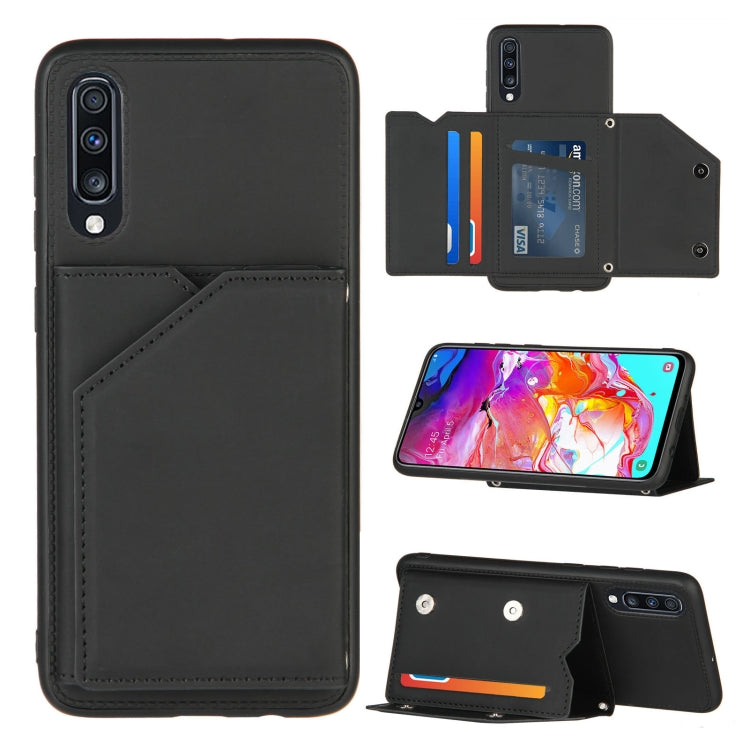 Skin Feel PU + TPU + PC Back Cover Shockproof Case with Card Slots & Holder & Photo Frame, For OPPO Realme 7, For Samsung Galaxy A50 & A30s & A50s, For OPPO Realme C11, For Samsung Galaxy A70 & A70s, For OPPO Realme C15, For Samsung Galaxy M60s & A81��...