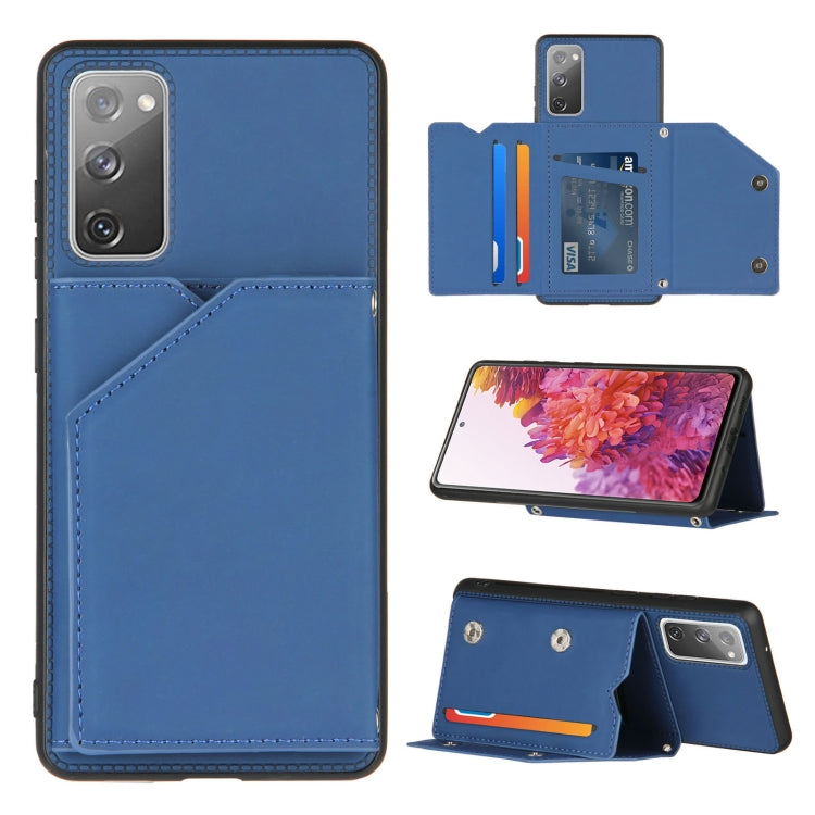 Skin Feel PU + TPU + PC Back Cover Shockproof Case with Card Slots & Holder & Photo Frame, For OPPO Realme 7, For Samsung Galaxy A50 & A30s & A50s, For OPPO Realme C11, For Samsung Galaxy A70 & A70s, For OPPO Realme C15, For Samsung Galaxy M60s & A81��...