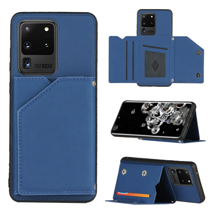 Skin Feel PU + TPU + PC Back Cover Shockproof Case with Card Slots & Holder & Photo Frame, For OPPO Realme 7, For Samsung Galaxy A50 & A30s & A50s, For OPPO Realme C11, For Samsung Galaxy A70 & A70s, For OPPO Realme C15, For Samsung Galaxy M60s & A81��...