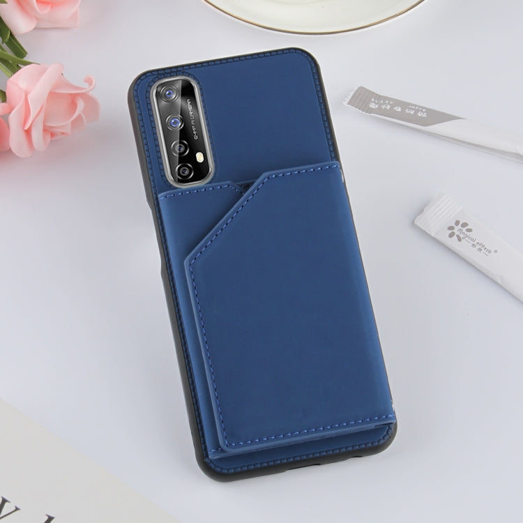 Skin Feel PU + TPU + PC Back Cover Shockproof Case with Card Slots & Holder & Photo Frame, For OPPO Realme 7, For Samsung Galaxy A50 & A30s & A50s, For OPPO Realme C11, For Samsung Galaxy A70 & A70s, For OPPO Realme C15, For Samsung Galaxy M60s & A81��...